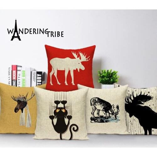 Decorative soft seat car Cushion Covers Square colorful Home linen pop style wave alce pillowcase cat pure suit cushion