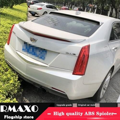 For Cadilla ATS Spoiler 2006-2018 Cadillac ATS High Quality Spoiler ABS Material Car Rear Wing Primer Color Rear Spoiler