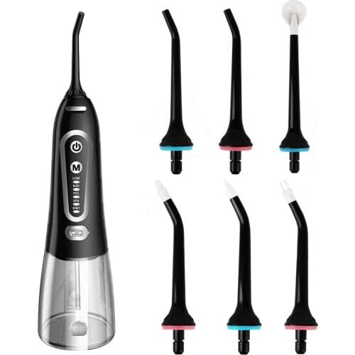 Cordless Dental Oral Irrigator Water Flosser Portable Clean Mouth 300ML Water Tank USB Charging Waterproof Teeth Cleaner