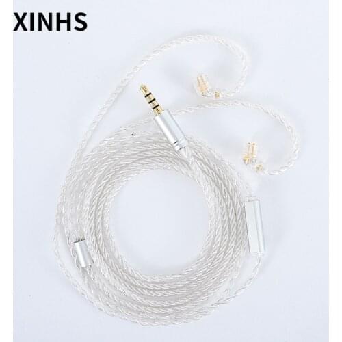 4 Core Pair Twisted Mi Cable Silver Plated Copper Upgrade Cable MMCX/0.78mm 2Pin/QDC/TFZ Headphone Wire