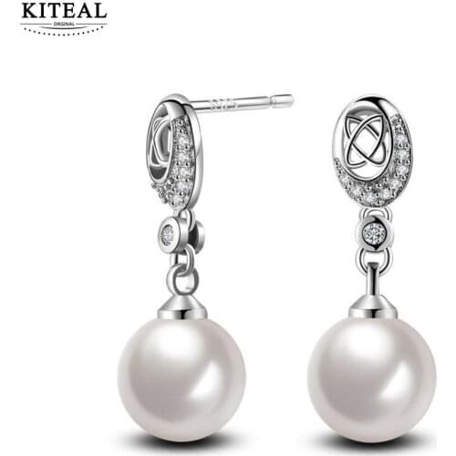 KITEAL 2018 Lovely Female Friend earring Pearl earrings 27mm*10mm pearl jewelry brincos de festa margarida