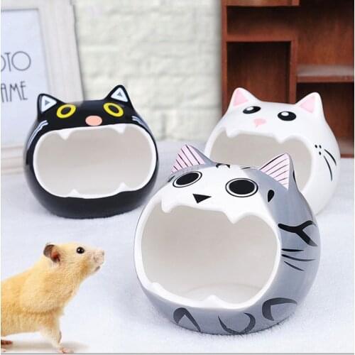 Ceramic House Summer Nest Hammok Hamster Rat Chinchillas Cage Golden Bear Sleeping Bed Hedgehog Guinea Pig Hamster Accessories