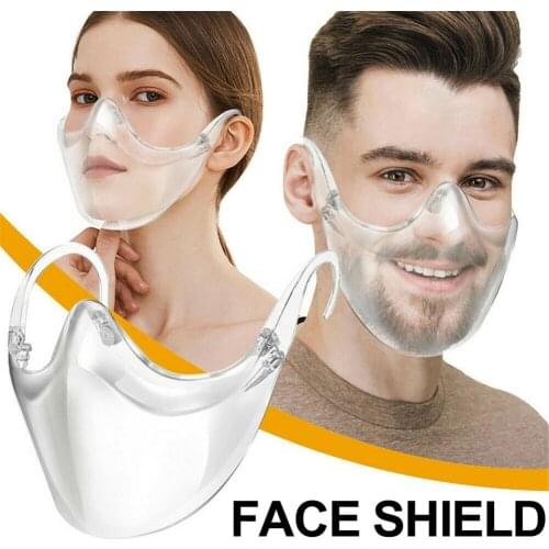 Durable Mask Face Shield Plastic Reusable Clear Face Mask Bandage Anti-pm2.5 Protective Mask Reusable Cover Mouth Nose Helmet