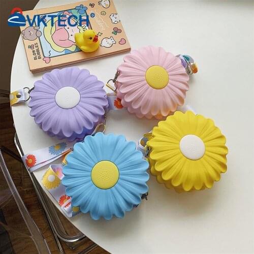 Fashion Women Crossbody Handbags Daisy Single Straps Temperament Silicone Hit Color Mini Round Ladies Girls Shoulder Bag