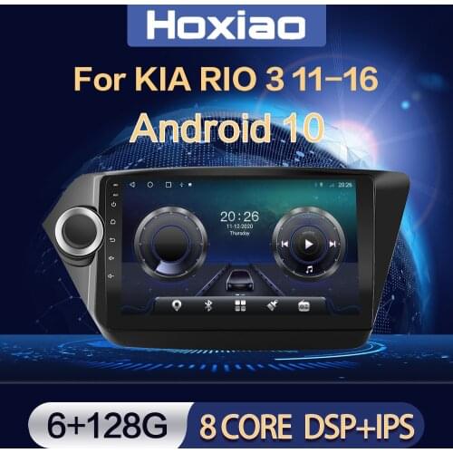 Car Android Video Radio 2 DIN 9″ Android 10 Multimedia Player GPS 4G WIFI Bluetooth Player For KIA RIO 3 2011-2016 8 CORE IPSRDS