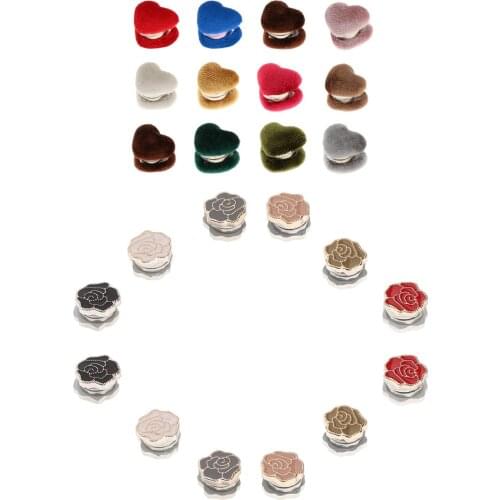 Set of 12 Women Brooches, Muslim Hijab Pin, Heart / Flower Decoration (Optional)