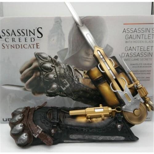 Newest Cosplay Novel Game Assassin Creed 6 Syndicate Prop Weapon Model 1:1 Wrist Sleeve Matching Sleeve Arrow Can Eject Prop