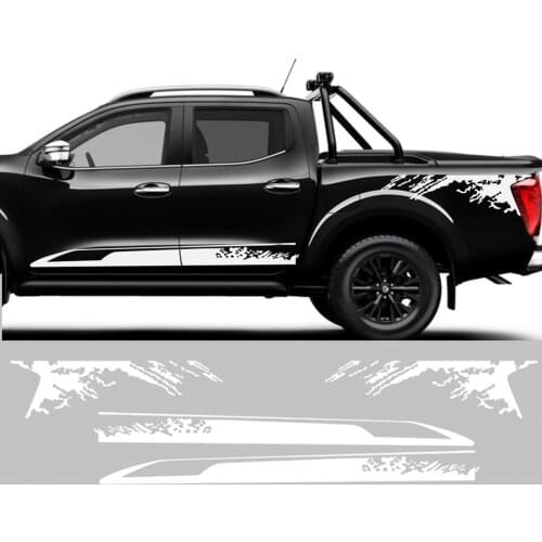 Pair Distressed Stripe Car Side Stripe DIY Decal Vinyl Film Decor for Truck Pickup Car Tuning Accessories