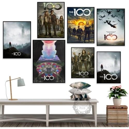 The 100 Season 1 2 3 4 5 Poster American Hot TV Show Posters and Prints Canvas Painting Wall Art Picture for Room Home Decor