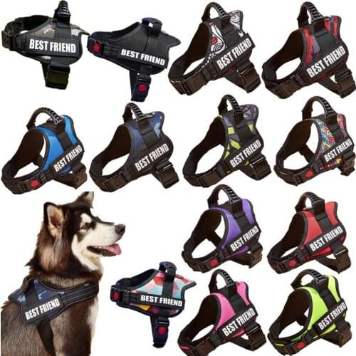 Explosion-proof breathable large,medium small pet chest harness dog leash factory wholesale dog accessories dog collars
