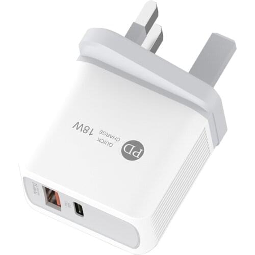 Qc3.0 Pd18w Fast Quick Chargerfor Phone Hub Wall Power Adapter Fast Charger For Iphone 12 Mini Travek Portable Eu/us/uk Plug