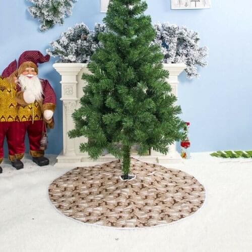 Luxury Christmas Decoration Christmas Tree Skirt Home Xmas Deer Floor Decor Ornament Party 60/80/100cm