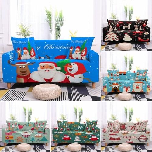 Christmas Elastic Sofa Slipcovers Modern Sofa Cover for Living Room L-shape Couch Protector Armchair Cover 1/2/3/4 Seater