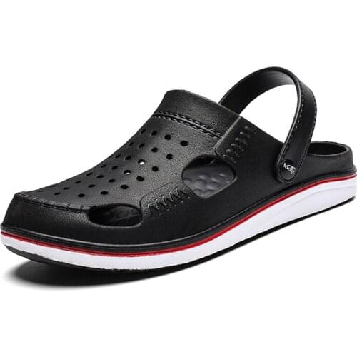 Sandals Mens Outdoor Non-slip Shoes Summer Hole Slippers Mens Tide Drag Korean Version Of The Trend Personality Shoes