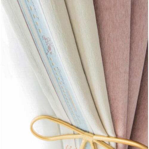 Modern Minimalist Style Atmospheric Cashmere Seamless Stitching Blackout Curtains for Living Room Balcony Household Curtains