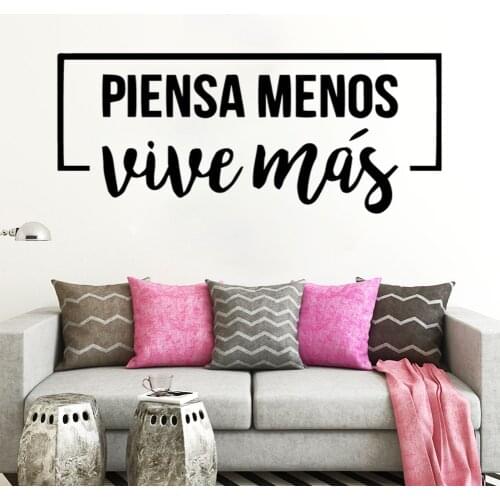 Spanish Inspirational Positive phrase Quotes Vinyl Wall Sticker Life Dreams Art Decals For Spanish Home Decoration Murals RU157
