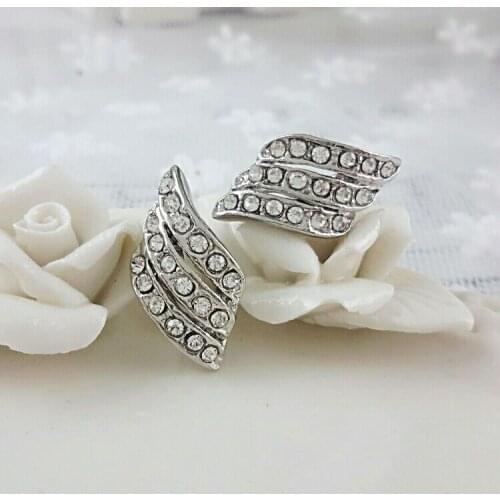 QiLeSen Fine jewelry 925 sterling silver suitable for ladies wedding curved earrings white earrings yw075