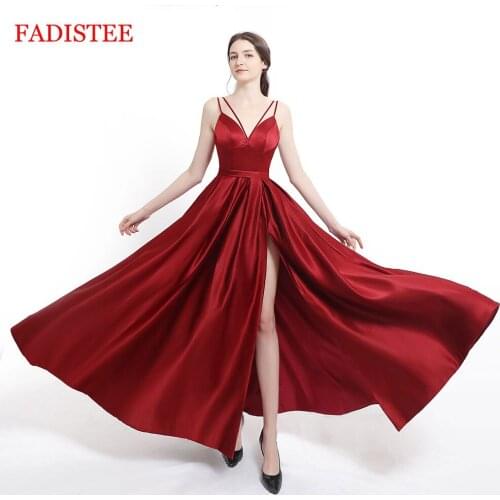 Spring 2020 Prom party evening dresses vestido de noiva sereia side slit robe de soiree vestido novia playa formal spaghetti