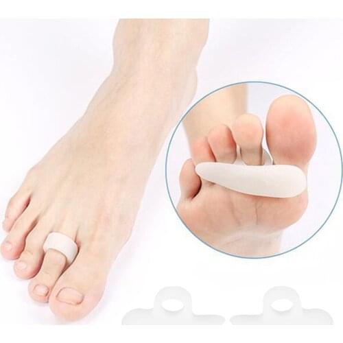 1 Pair Silicone Gel Foot Fingers Single Hole Toe Separator Thumb Valgus Protector Bunion Adjuster Hallux Valgus Guard Feet care