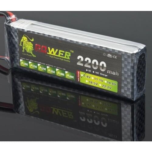 1pcs Lion power 7.4V 2200MAH 25C High Power lipo battery AKKU MAX 30C RC Model BT689