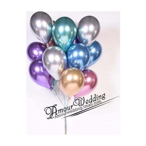 10 pcs 11 Inch NEW Metallic Latex Balloons Thick Pearly Metal Chrome Alloy Colors Photograph Wedding Party Decoration Balloons