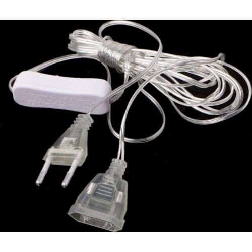 100W EU Plug Male To Female Power Supply AC Adapter Extension Cable Cord 3m 5m