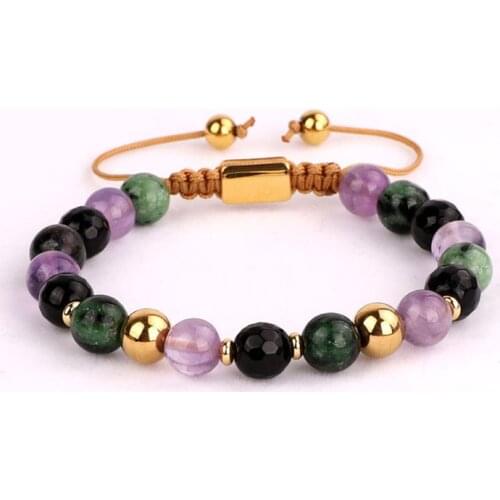 2020 New Fashion Mix Natural stone beaded women bracelet gift