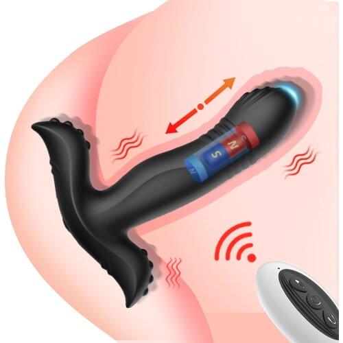 Remote Control Anal Plug Vibrator Prostate Massager Vibrating Male Butt Plug Prostata Stimulator Anal Sex Toy for Woman & Man