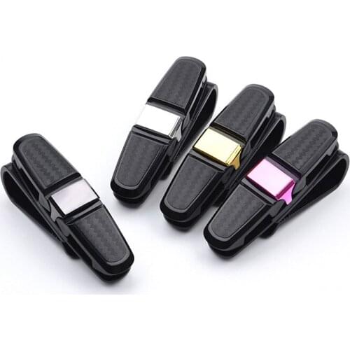 Car Glasses Clip Carbon Fiber Car Glasses Shelf Bill Clip Multifunctional Creative Car Certificate Clip