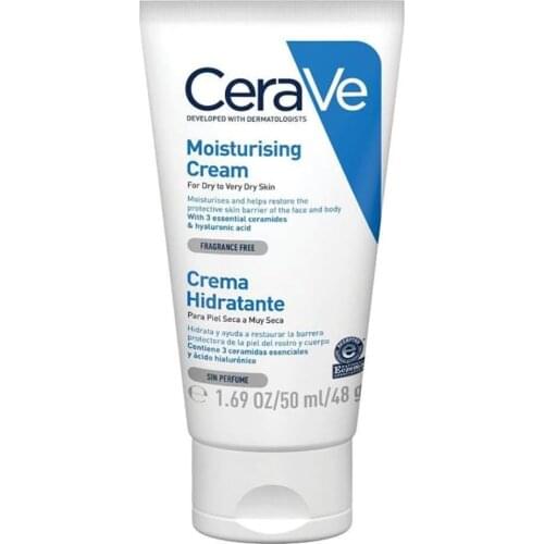 Cerave Moisturizing Face Body Lotion Dry to Very Dry Skin 50 Ml Gentle Nourishing Ceramides Hyaluronic Acid