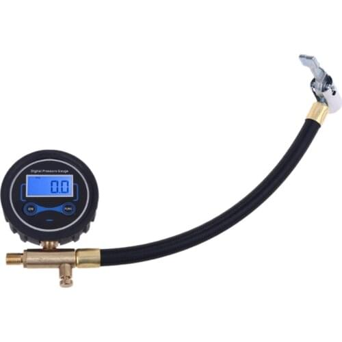 Digital Car Tire Pressure Gauge Air Compressor Inflating Tube Hose w Deflation Air Compressor Inflating Tube