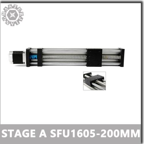 Stage A SFU1605-200mm Linear Guide Rails Linear Actuator System Module Table 200mm Travel Length CNC Guide SFU1605