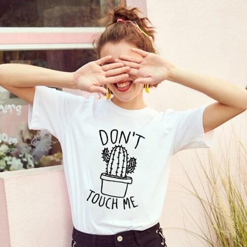 Summer T-shirt For Women 2021 Harajuku Cactus Printed Ladies Tee Tops Casual Cartoon Tshirt Short Sleeve Femme Plus Size 3XL