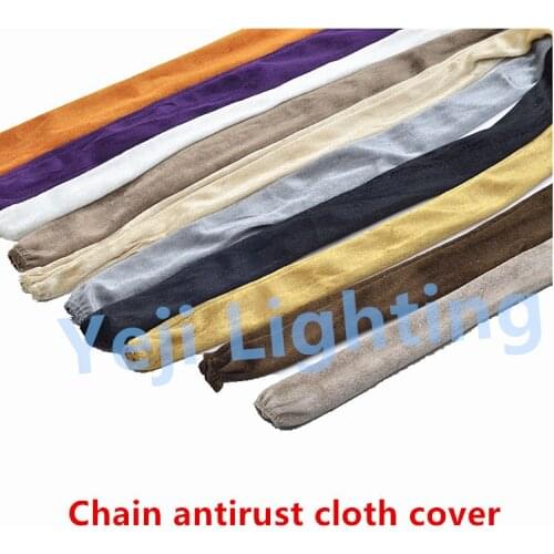 Crystal lamp led chandelier accessories hanging chain rustproof sleeve flannel Hanging chain antirust cloth cover jacket black
