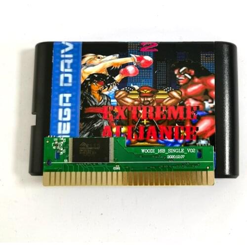 Streets Of Rage II Extreme Alliance 16 Bit MD Game Card Sega Mega Drive Genesis