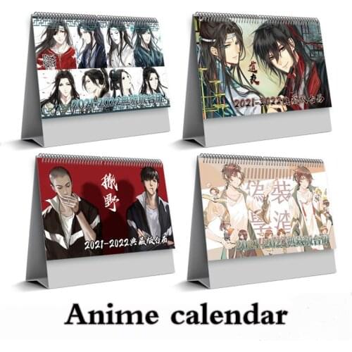 2021 Calendar Anime Demon Killer Desktop Calendar Schedule Planner Daily Cartoon Character Schedule School Office Decoration