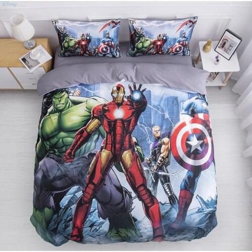 The Avengers Marvel Character Printed Duvet Cover 3d Bedding Set for Boy Girls Kids Single Double Twin Full Queen Size Bed Linen