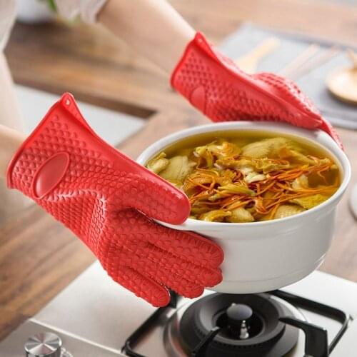 1 Piece Kitchen Silicone Oven Gloves Heat Resistant Baking Microwave Cooking Pinch Mitts Potholder Glove Cookware Mini Golves