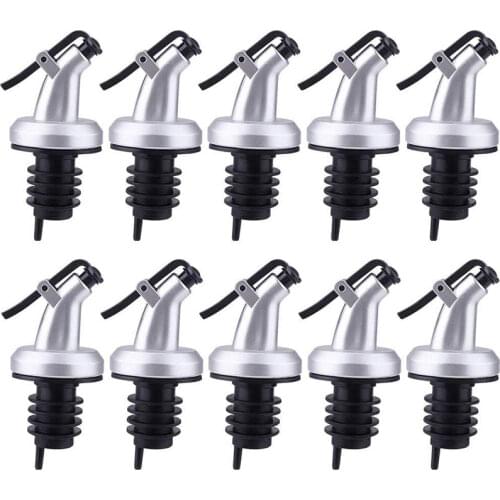 Hot XD-Olive Oil Leakproof Spouts Wine Dispenser Pourer Kitchen Tools Bottle Sealing Nozzle for Cocktails, Parties 10 Pieces