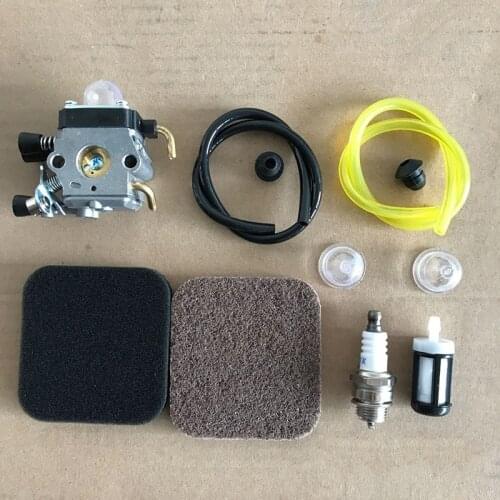 Mayitr 1set Carburetor For FS85 FS75 FS80 KM85 HS75 HS80 Carb & Fuel Line Filter Practical for Motobicycle Accessory