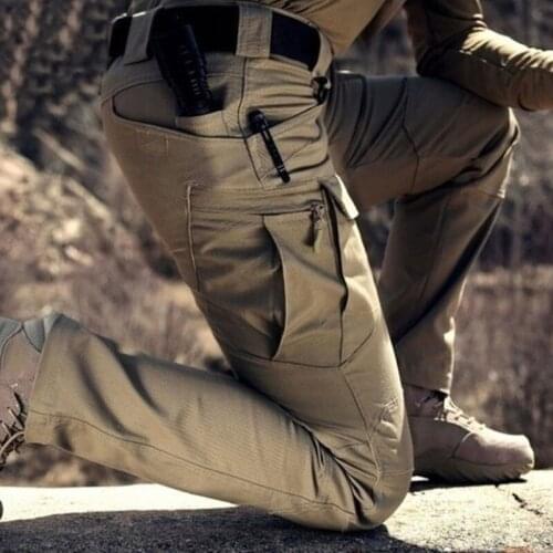 Tacitcal Pants Men Elastic Multiple Pocket Male Trousers Casual Military Man Pant Mens Joggers Fitness Plus Size Cargo Pants Men
