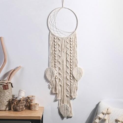 Moon Macrame Wall Hanging Boho Wall Decor Home Decorations for Apartment Bedroom Living Room Dorm Nursery Kids Room