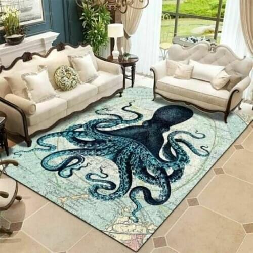 New Living Room Bedroom Carpet Crawling Mat Nordic Modern Octopus Sofa Cushion Safe Home Non-slip Decorative Products