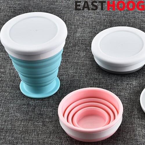Hot Folding Silicone Cup Portable Silicone Telescopic Drinking Collapsible Coffee Cup Multi-function Foldable Silica Mug Travel