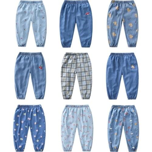 Casual Children Jeans Childrens Clothing For Girl boy Kids Pants Boutique Children Trouser Sweatpants Trousers Breathable 2-10Y