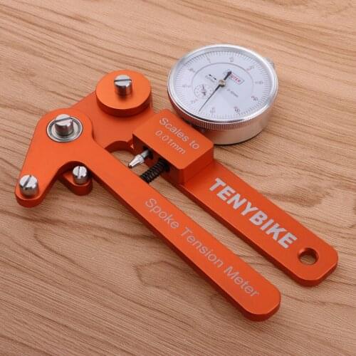 Bike Spoke Tension Meter Gauge Tester Scales to 0.01mm Bicycle Spoke Tensiometer Measurement Kit Wheel Builders Tool