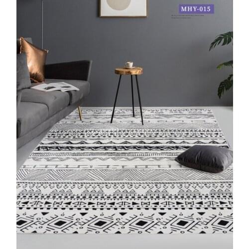 Retro Black White Rugs Carpet For Home Living Room Sofa Coffee Table Mat Morocco Europe Home Decor Rug Carpet Bedroom Vintage