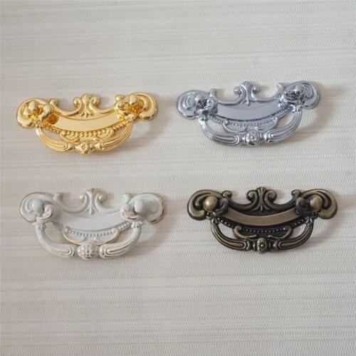 2.5" Dresser Drop Bail Pull Drawer Pulls Handles Door Knob Kitchen Cabinet Handle Ornate White Gold Bronze