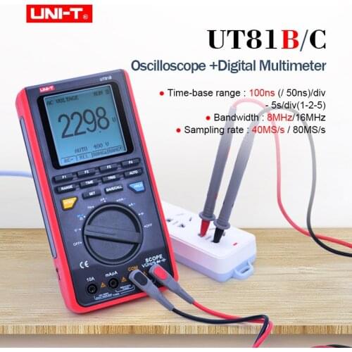 UNI-T UT81B handheld digital oscilloscope/multimeter AC DC voltmeter Ammeter Resistance Capacitance Frequency tester