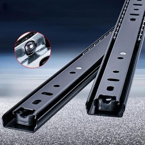 Stainless Steel Drawer Slides10" - 20" Soft Close Drawer Track Rail Sliding Two-Section Cabinet Slides Furniture Hardware